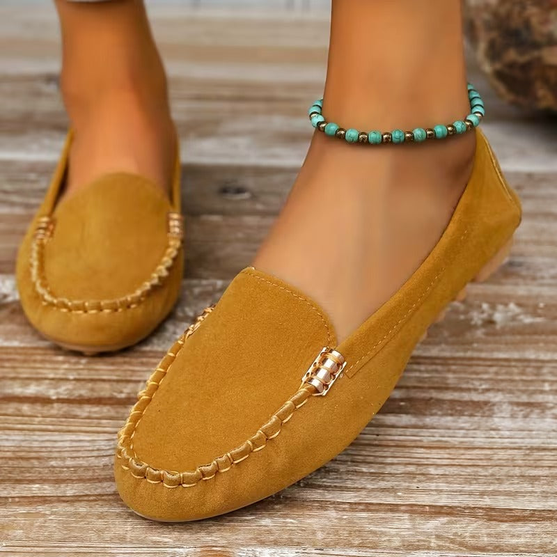 Lorato | Metal Stitch Slip-On Loafers