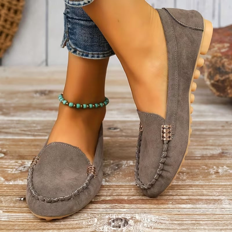 Lorato | Metal Stitch Slip-On Loafers
