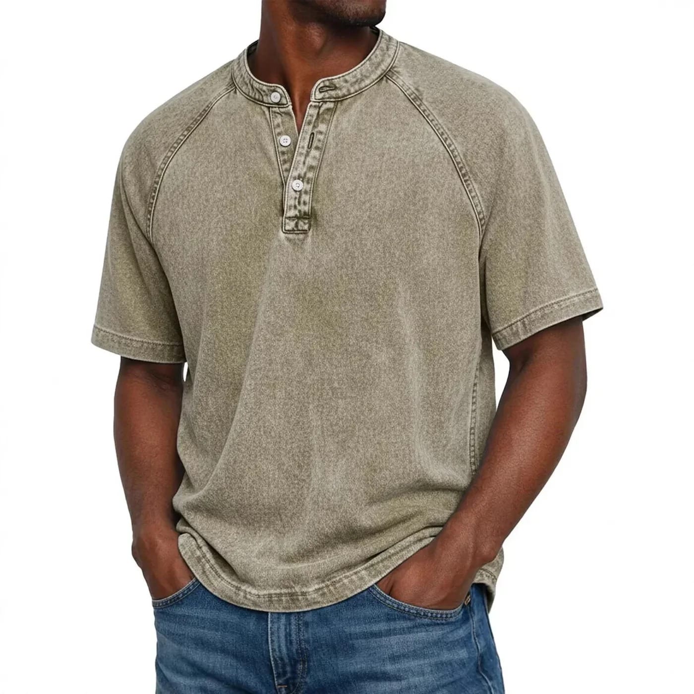 Siphokazi | Vintage Denim Henley Top