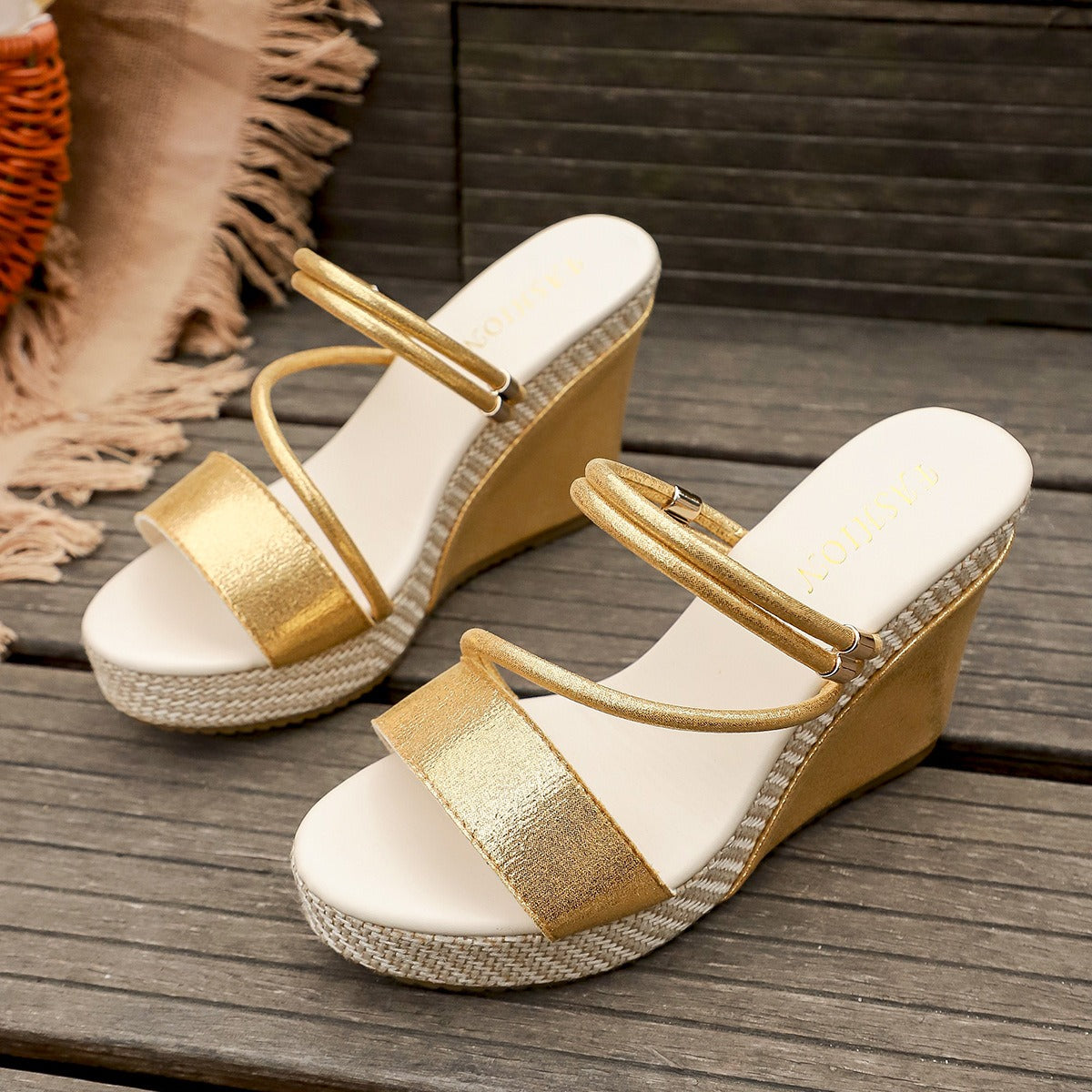 Lungisa | Orthopedic Woven Wedge Sandal