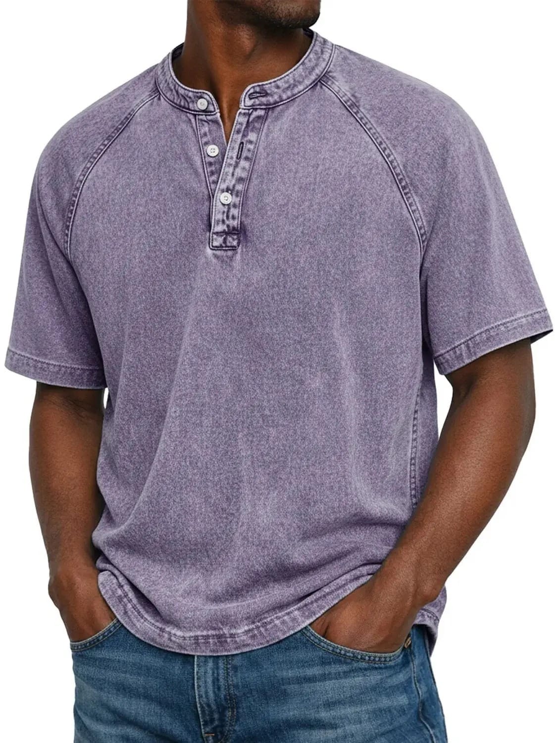 Ofentse | Vintage Denim Henley Top