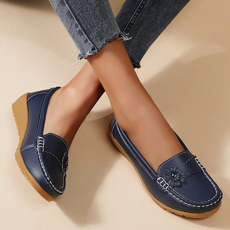 Nametsegang | Cushioned Leather Slip-On Flat