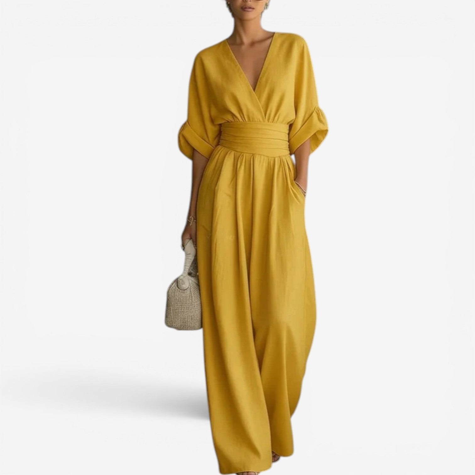 Nomzekelo | Elegant Cinched-Waist Jumpsuit