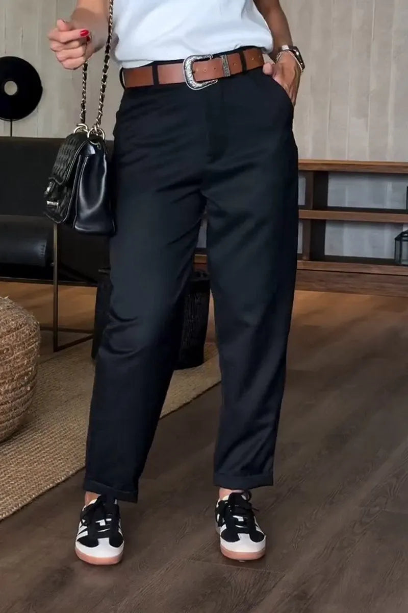 Nontobeko | Elegant Stripe High-Waist Trousers