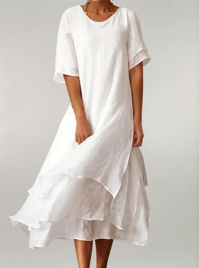 Nora | Elegant Cotton Long Dress