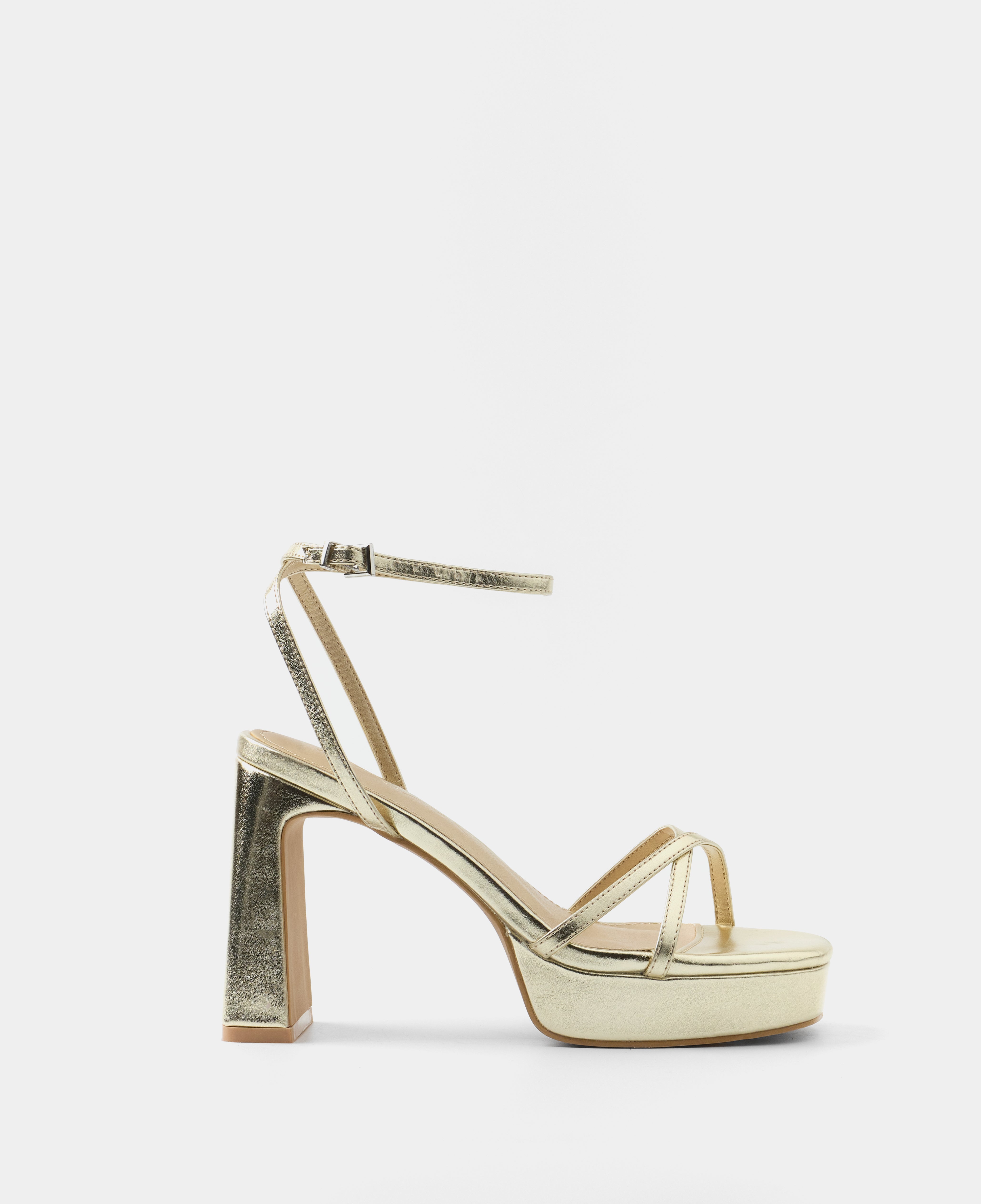 Keabetswe | Gold Platform High-Heel Sandal