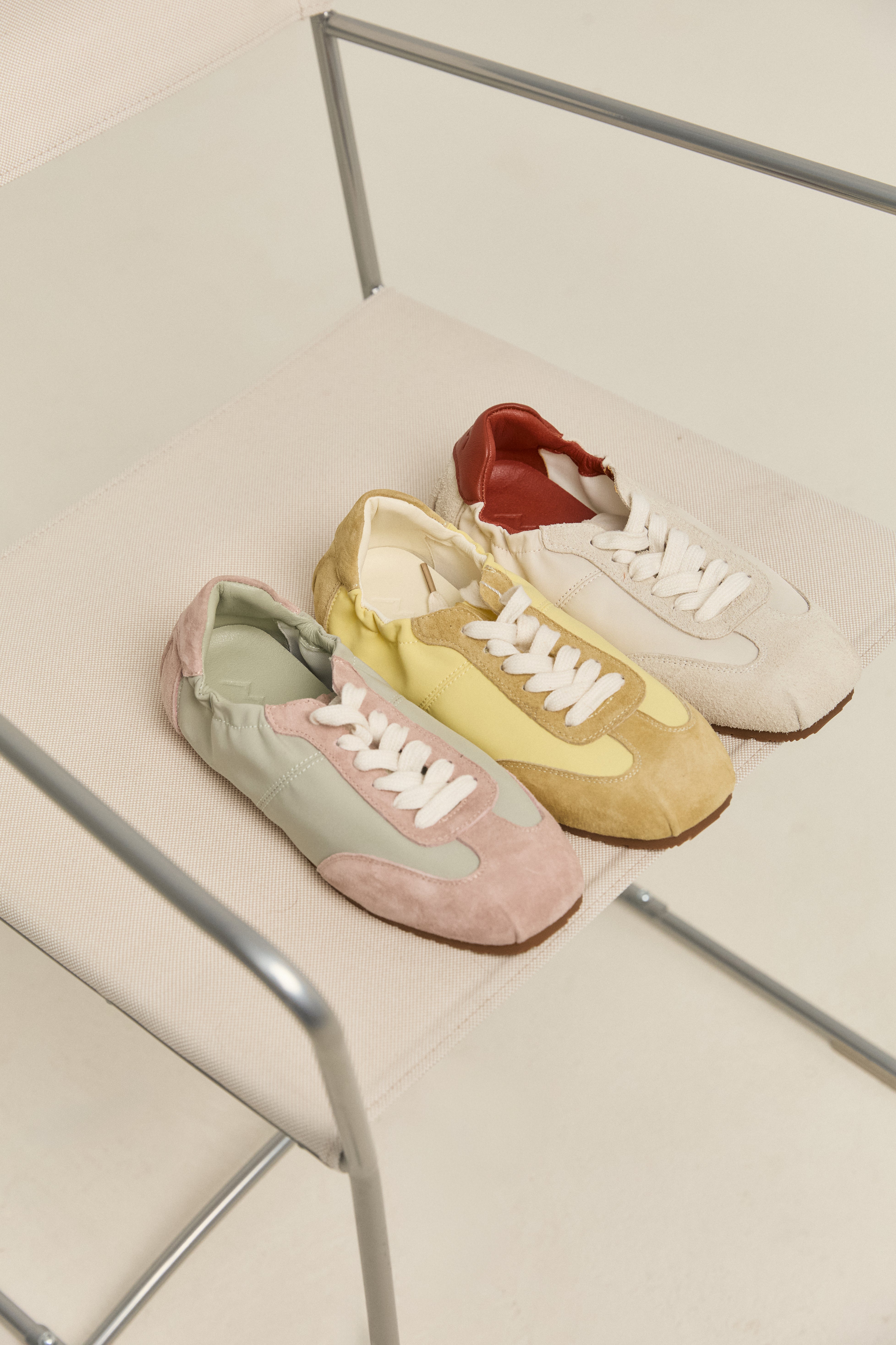 Boipelo | Yellow Lace-Up Nylon Sneaker