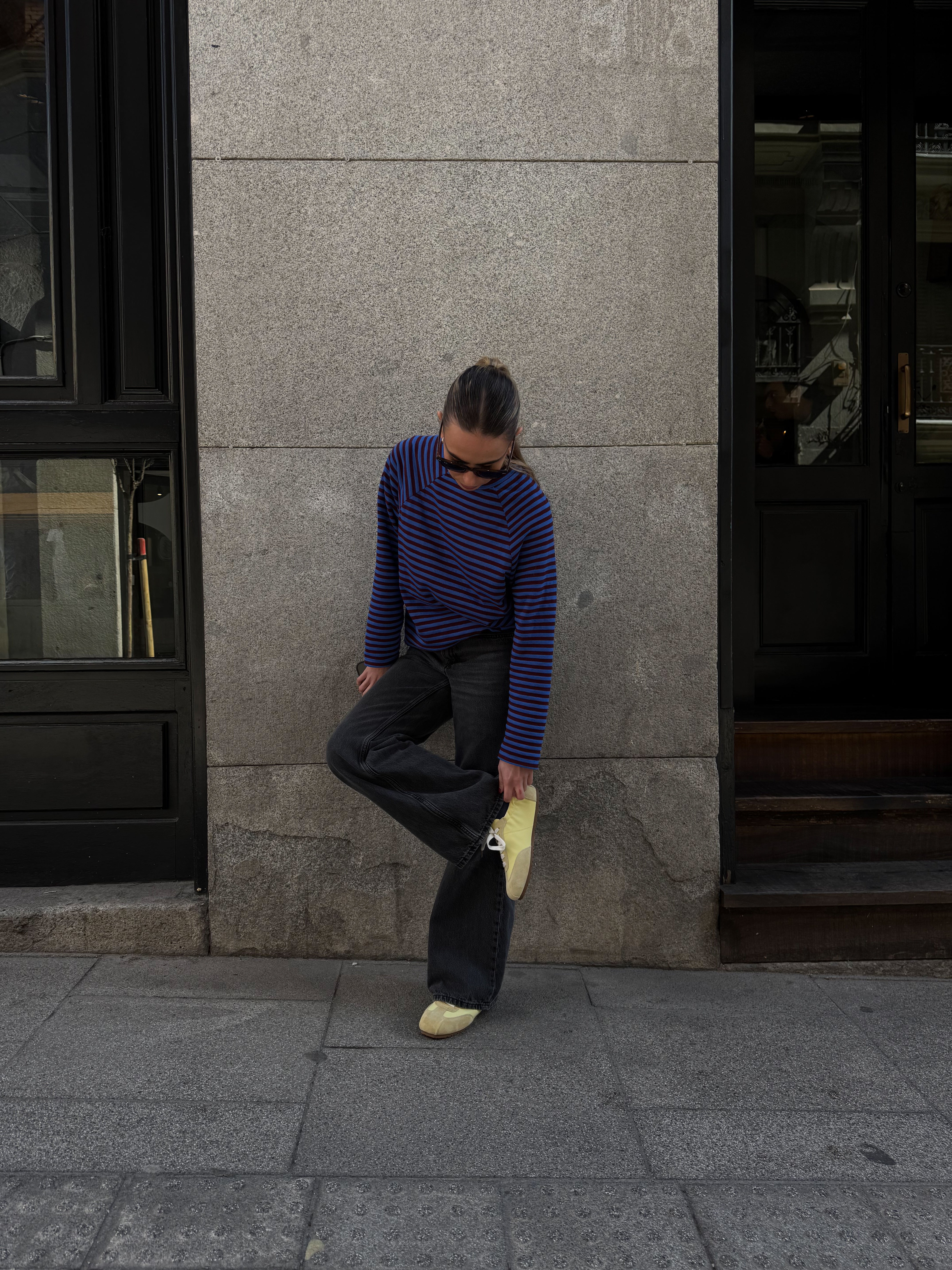 Boipelo | Yellow Lace-Up Nylon Sneaker