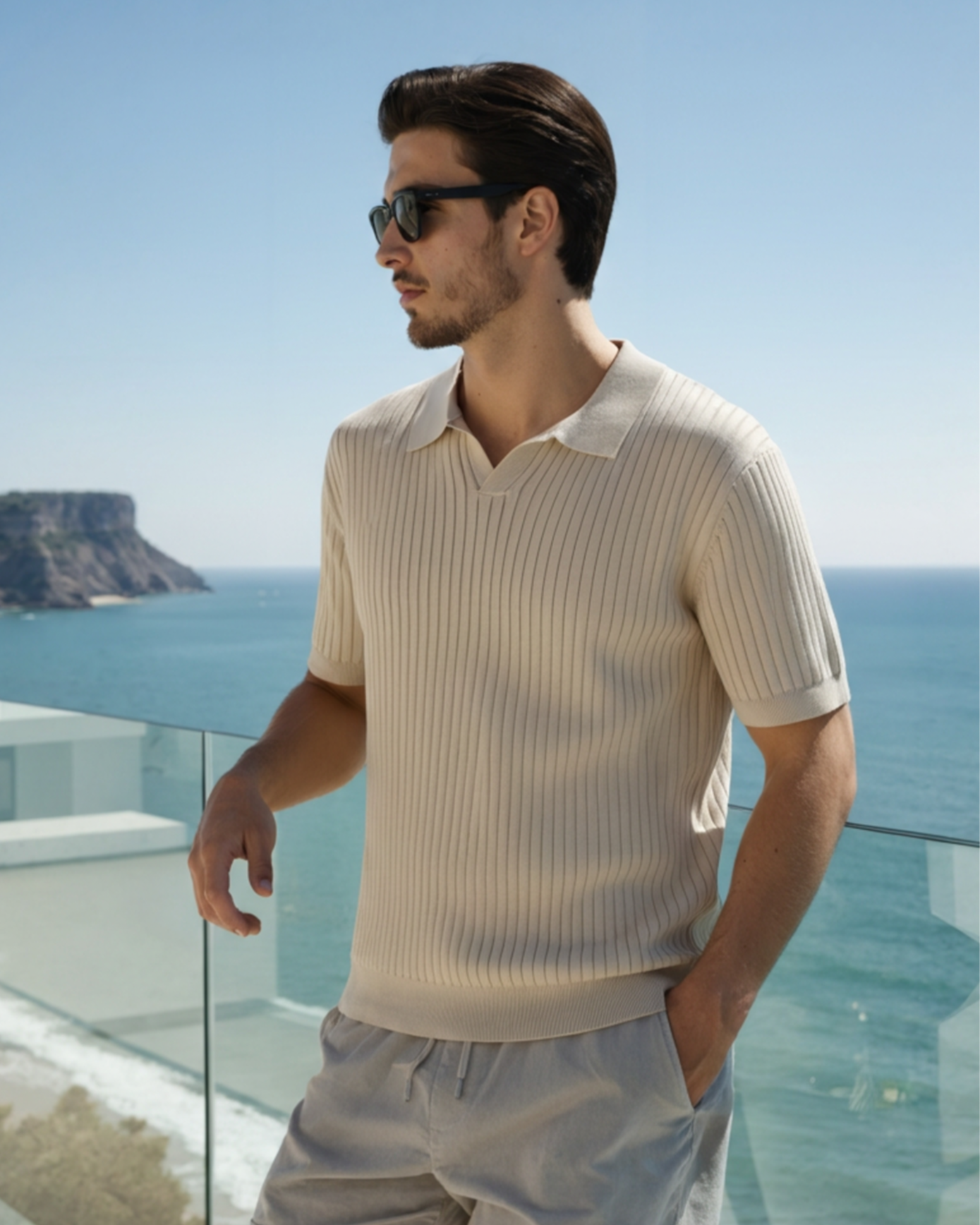 Marna | Ribbed Knit Polo