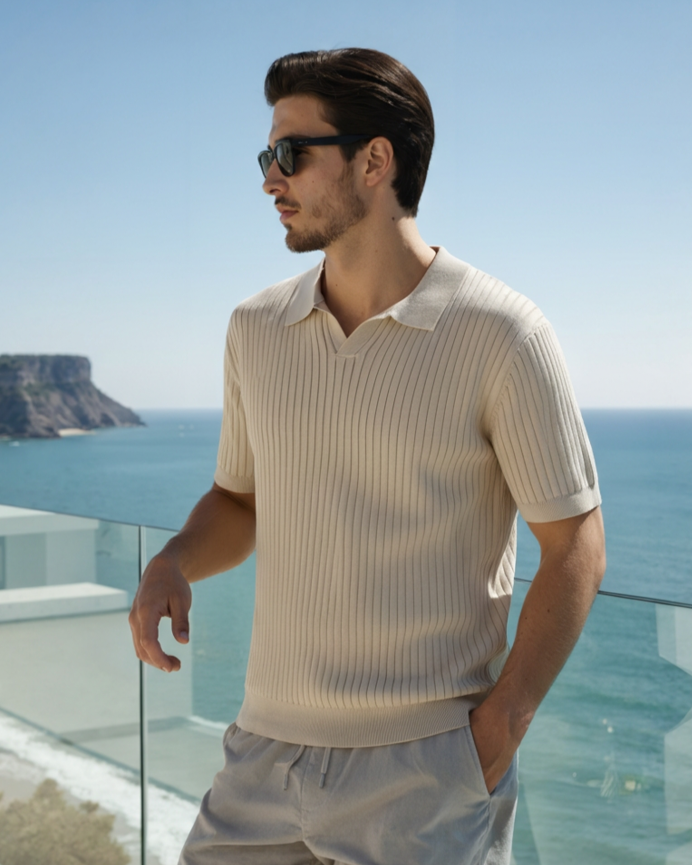 Marna | Ribbed Knit Polo