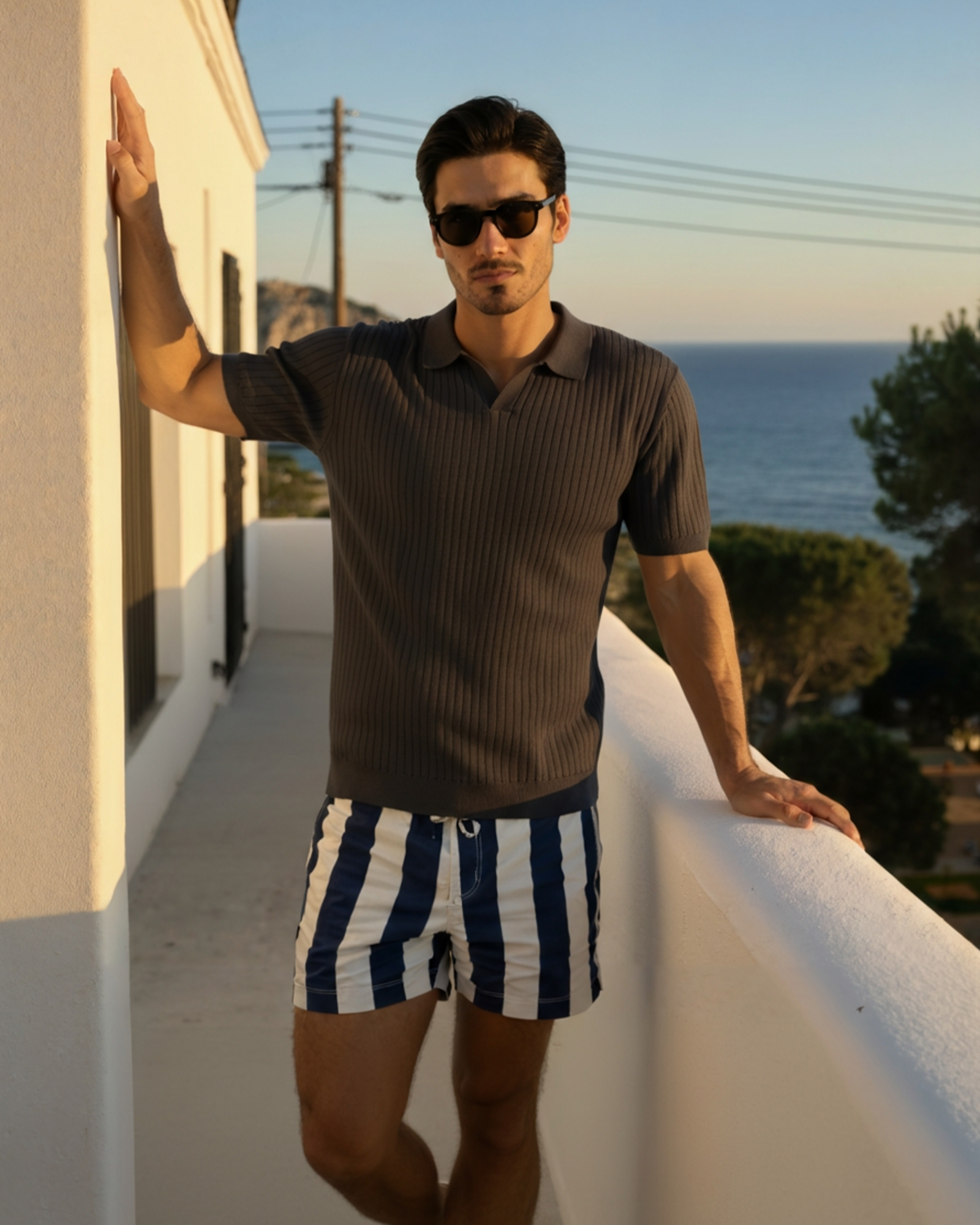 Marna | Ribbed Knit Polo
