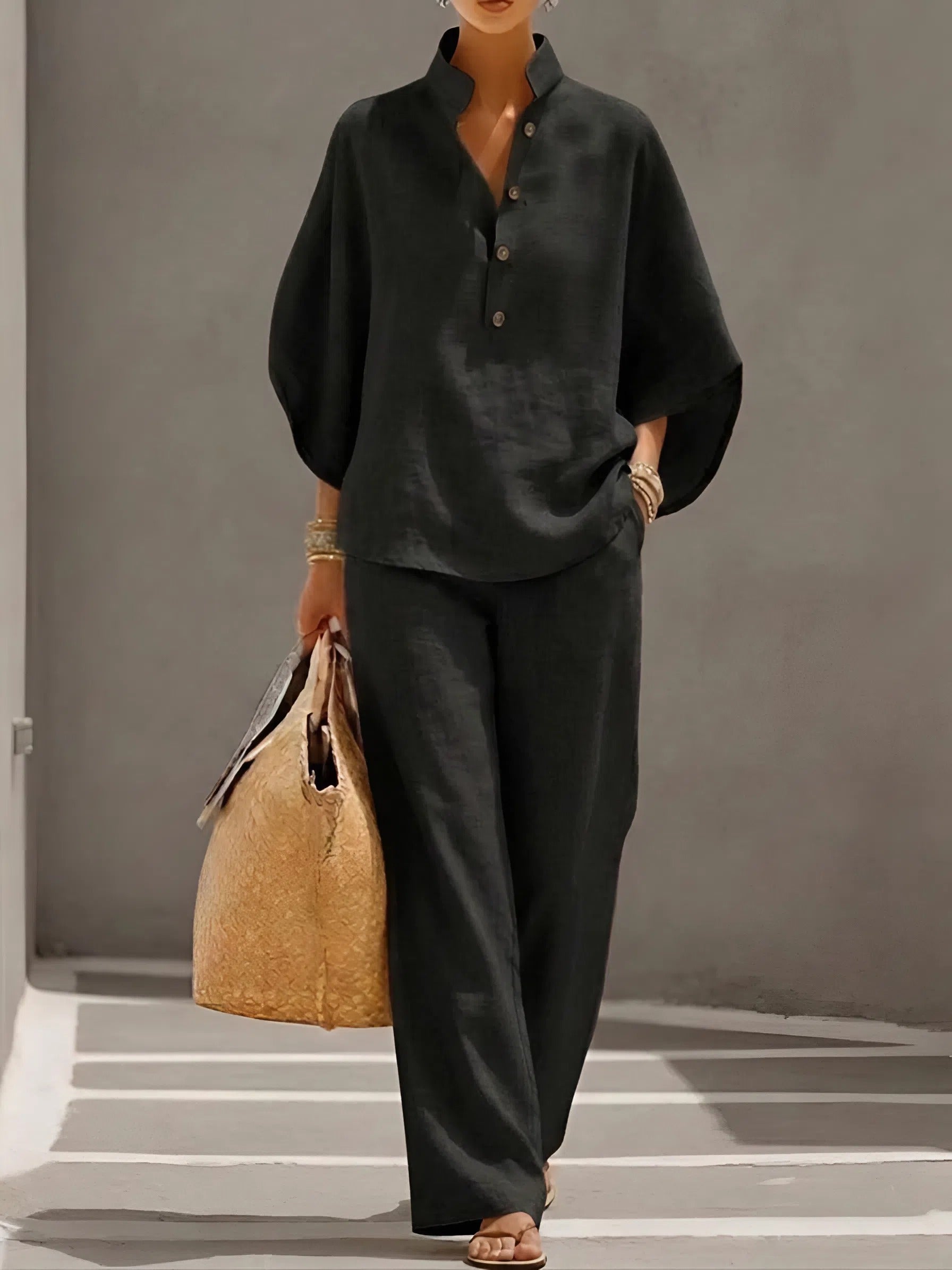 Galaletsang | Linen Cotton Breezy Two-Piece Set