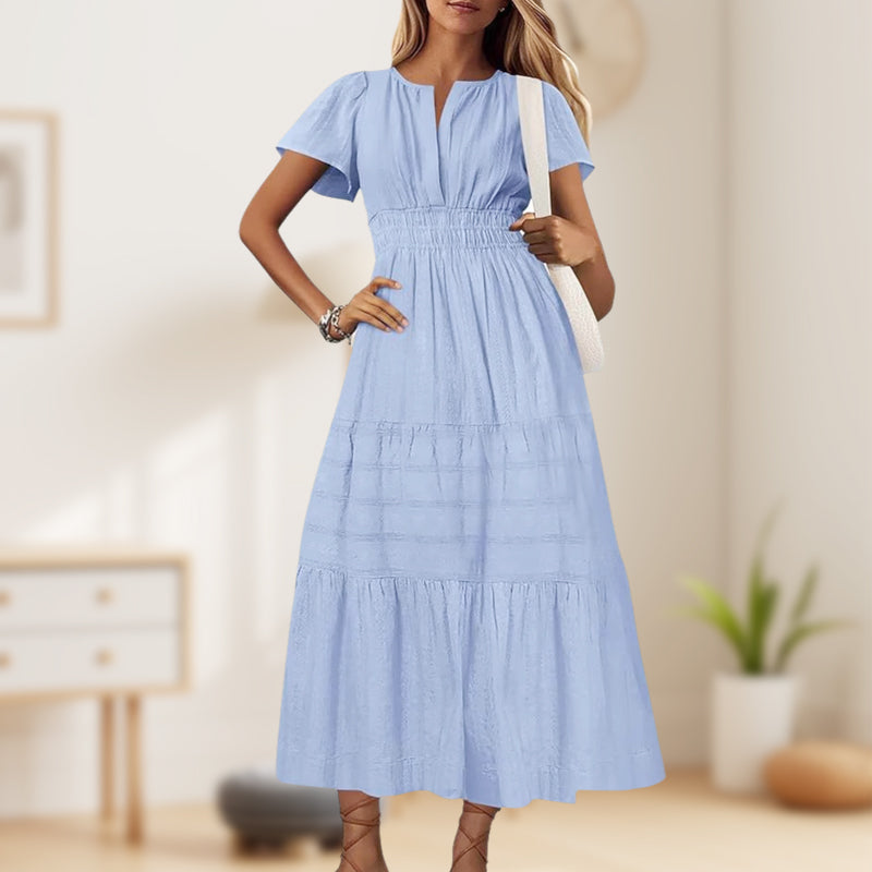 Suzette | Smocked Waist Tiered Maxi Dress