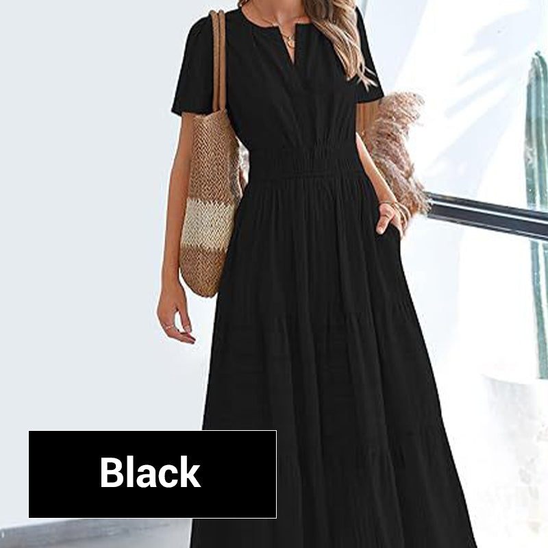 Suzette | Smocked Waist Tiered Maxi Dress