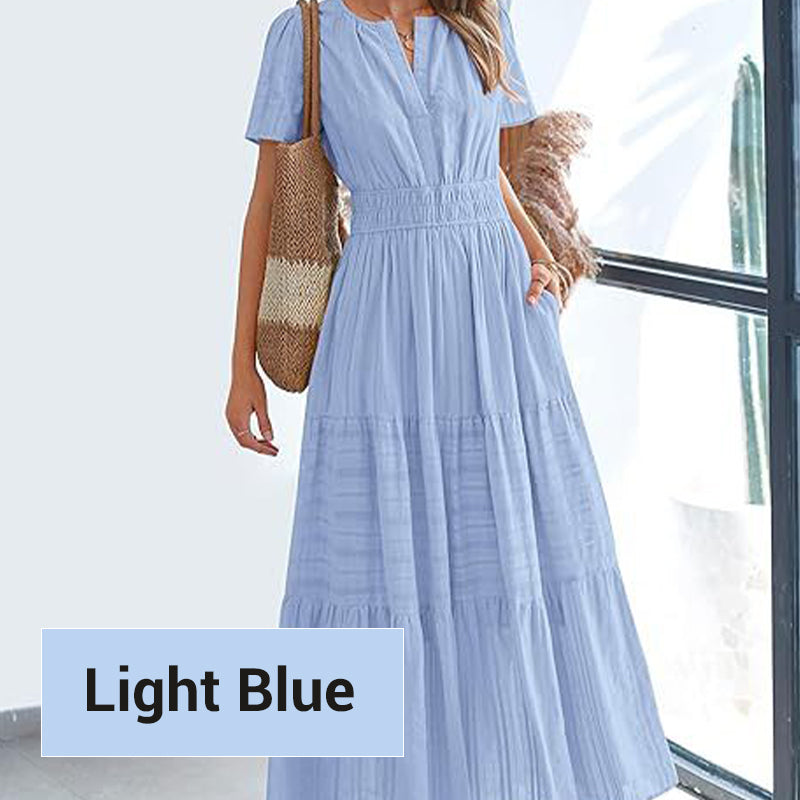 Suzette | Smocked Waist Tiered Maxi Dress