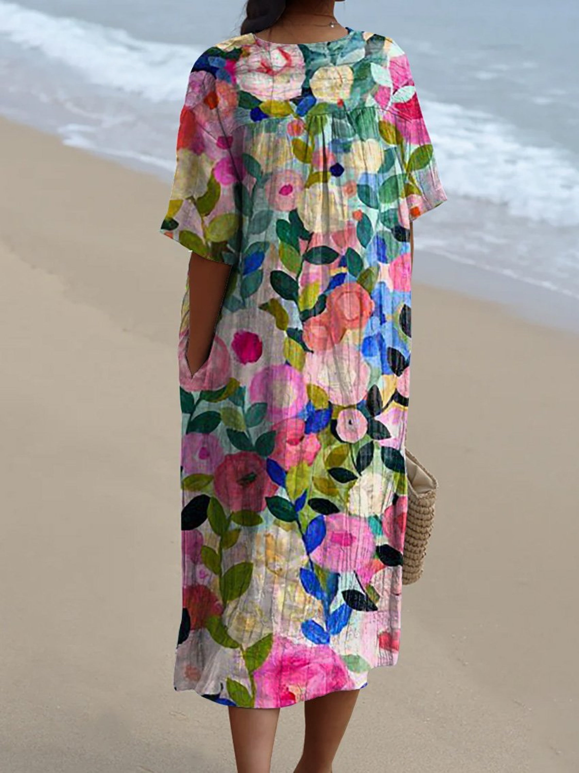 Gisèle | Vintage Floral Midi Dress