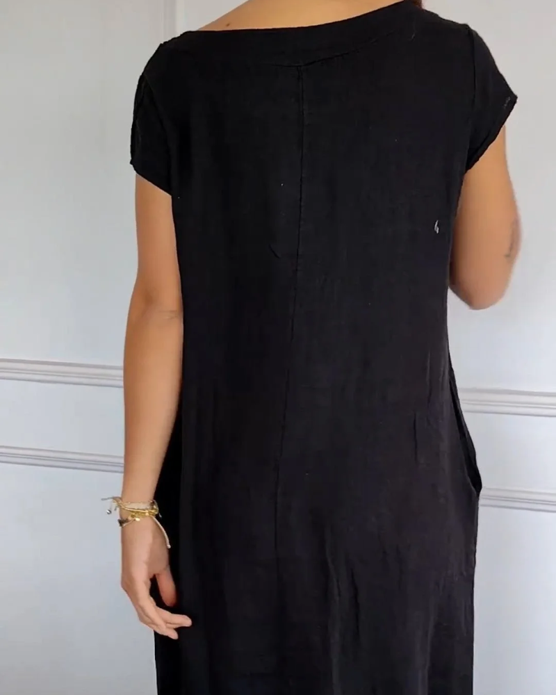 Nina | Relaxed Cotton A-Line Dress